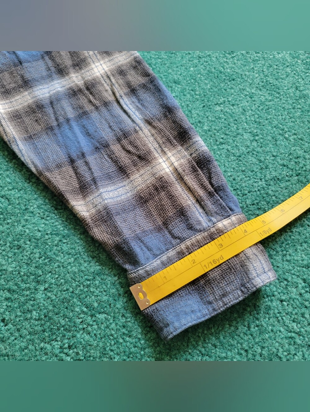 Coleman Mens XL Long Sleeve Button Down Blue Plaid Flannel Shirt - Picture 12 of 12